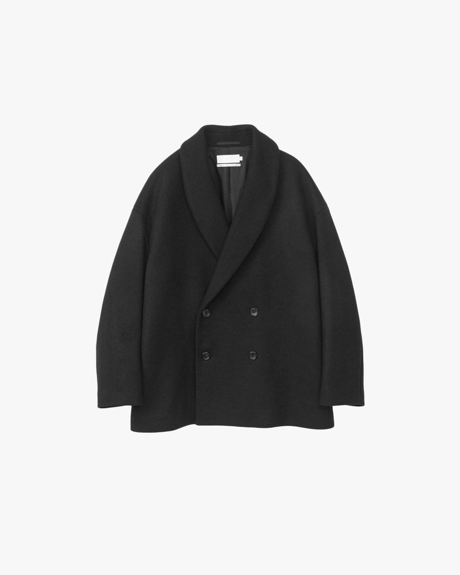 Light Melton Shawl Collar Coat