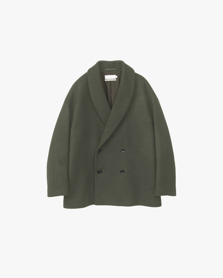 Light Melton Shawl Collar Coat