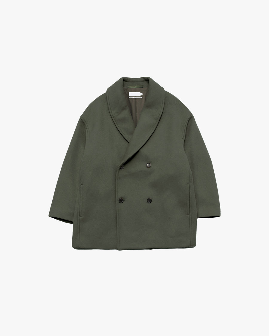 Light Melton Shawl Collar Coat