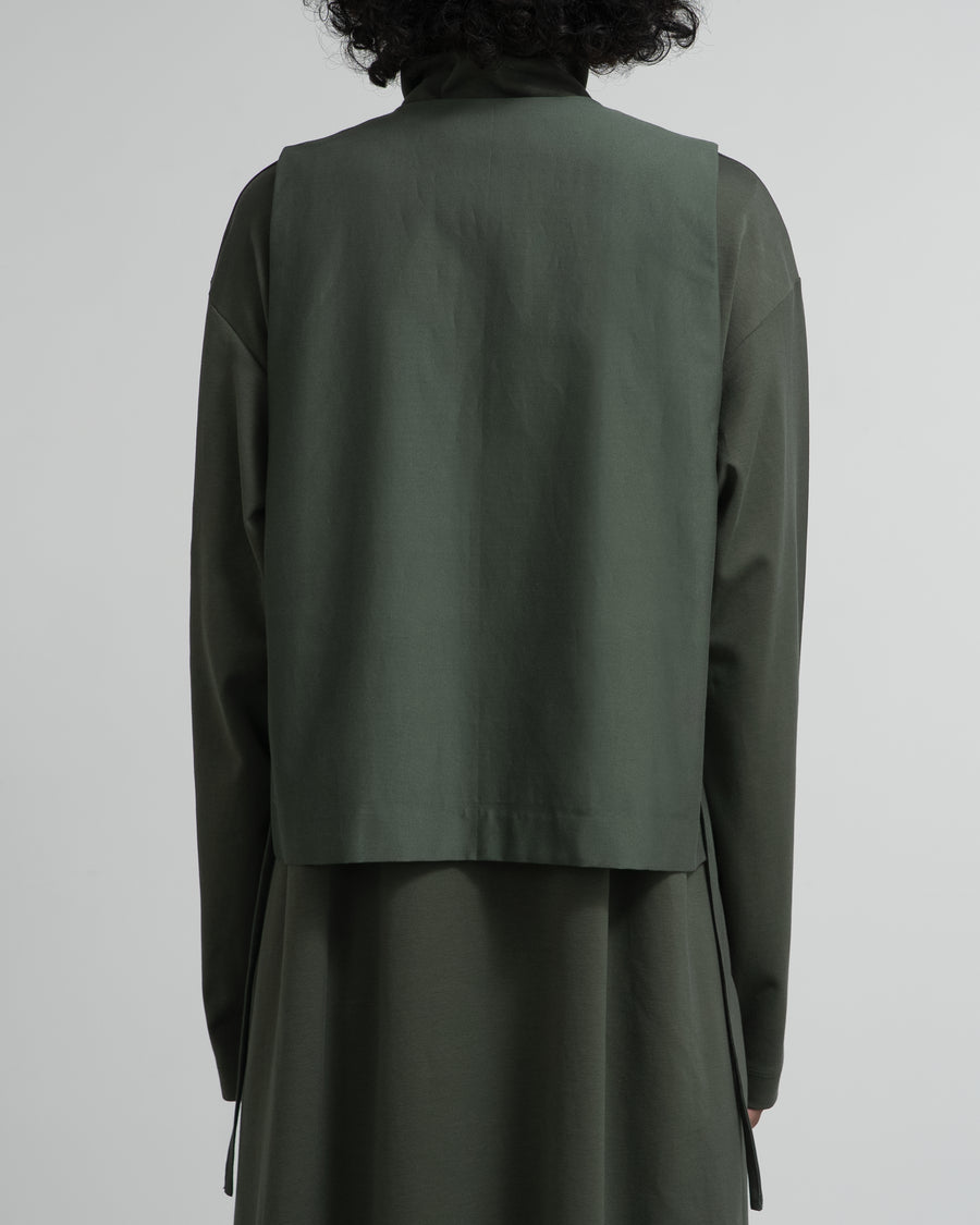 Cotton Cupro Back Satin Gilet