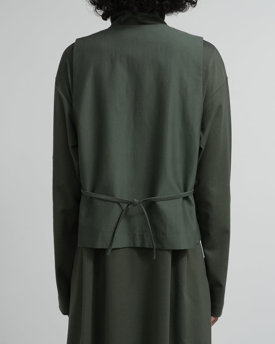 Cotton Cupro Back Satin Gilet