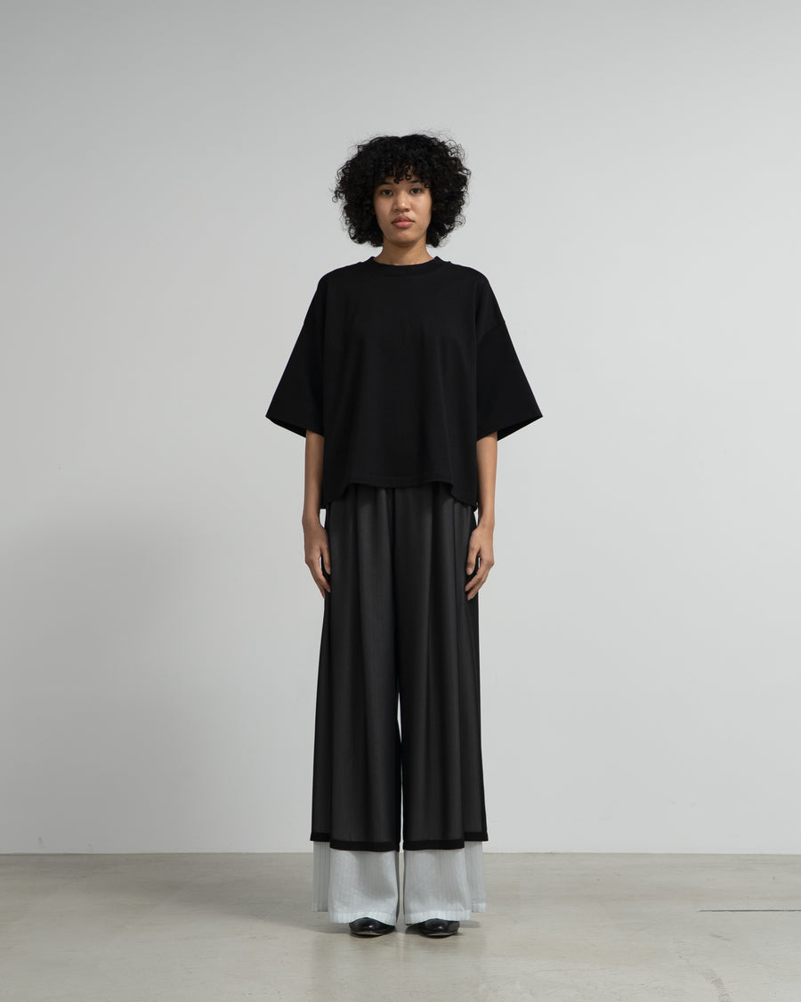 Cupro Stripe Layered Sheer Pants
