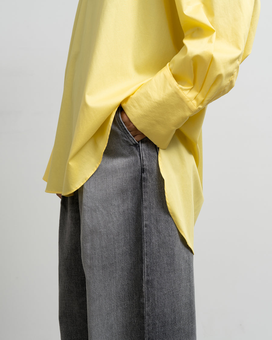 Silicon Poplin Long Cuff Blouse