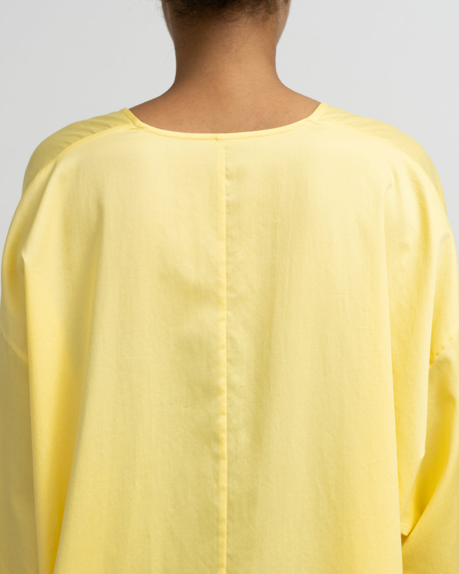 Silicon Poplin Long Cuff Blouse