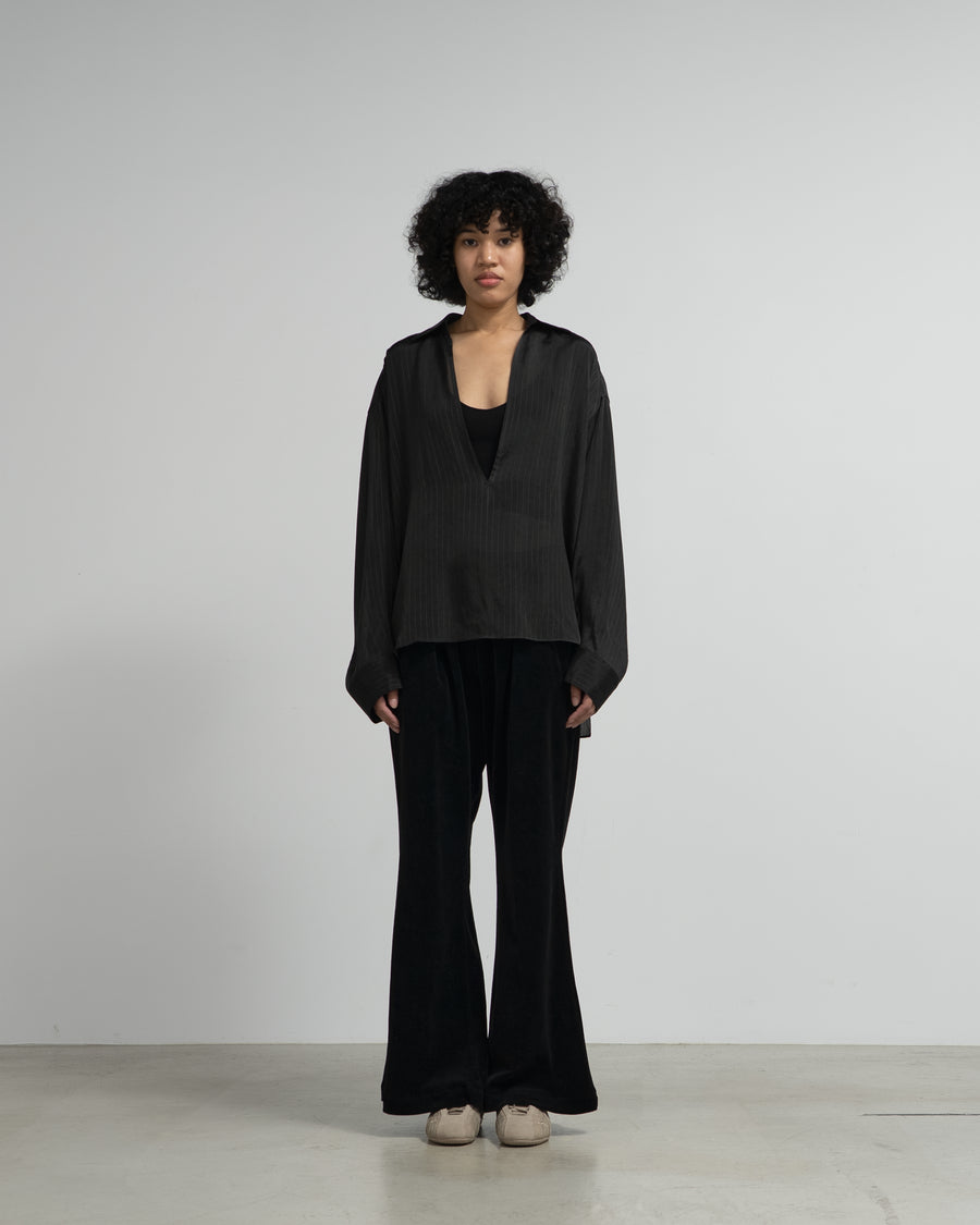 Cupro Stripe Skipper Blouse
