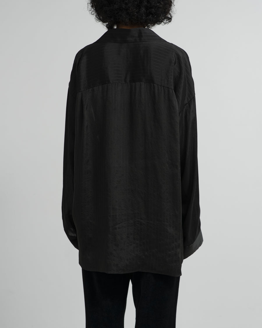 Cupro Stripe Skipper Blouse