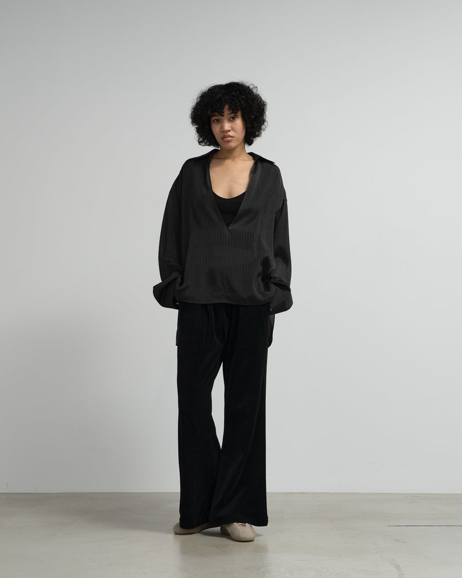 Compact Velour Flare Pants