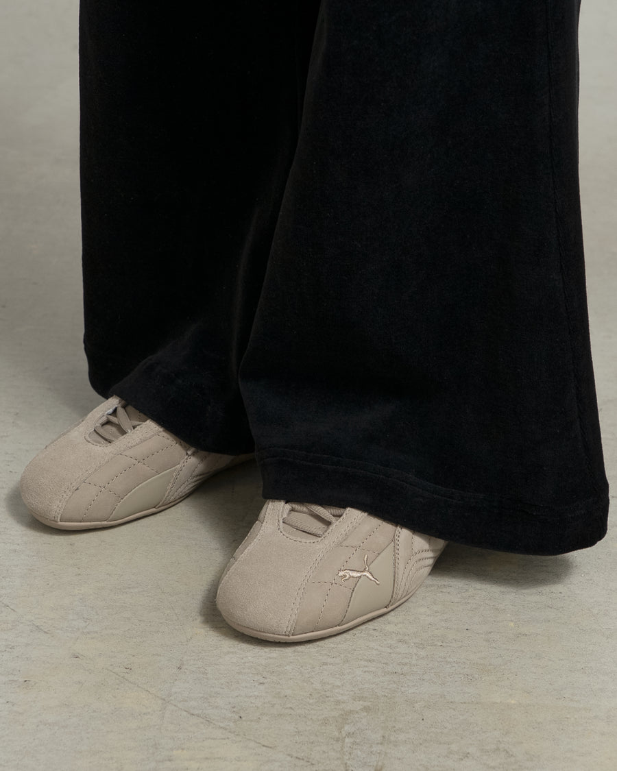 Compact Velour Flare Pants