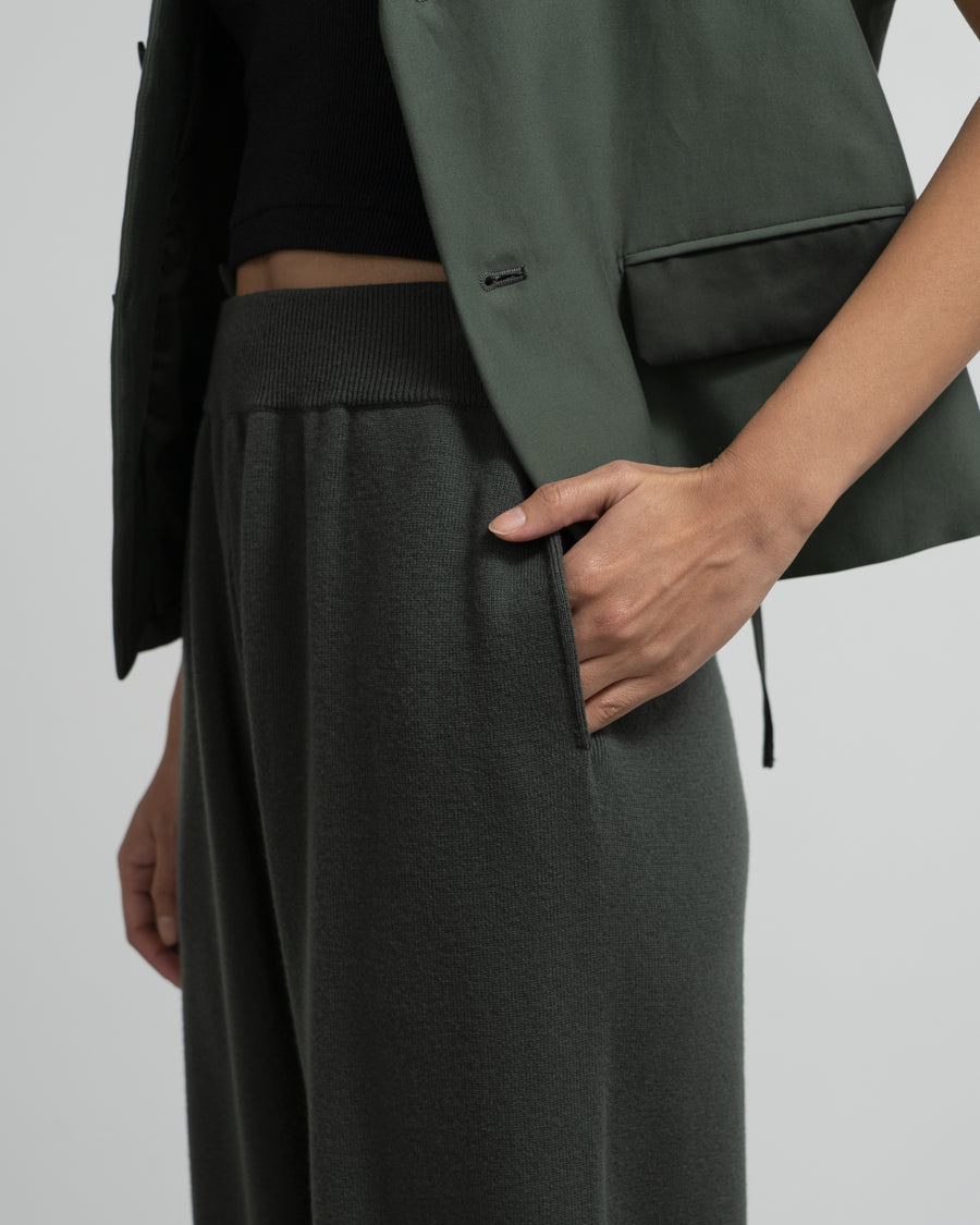 Mercerized Fine Wool Knit Pants