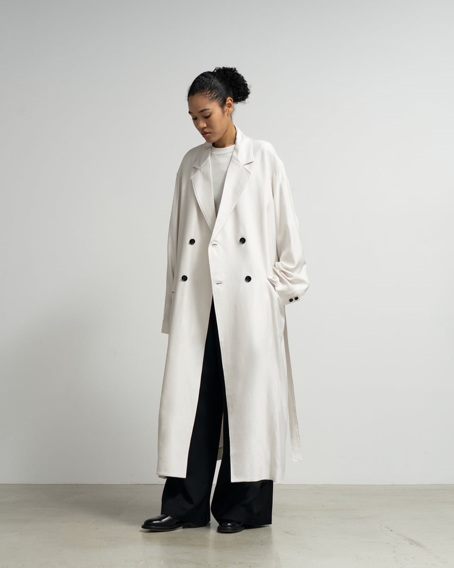 Viscose Cupro Back Satin Oversized Coat – Graphpaper