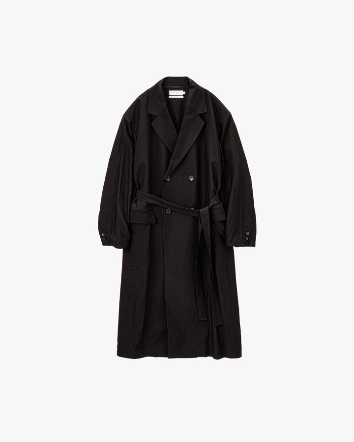 Viscose Cupro Back Satin Oversized Coat