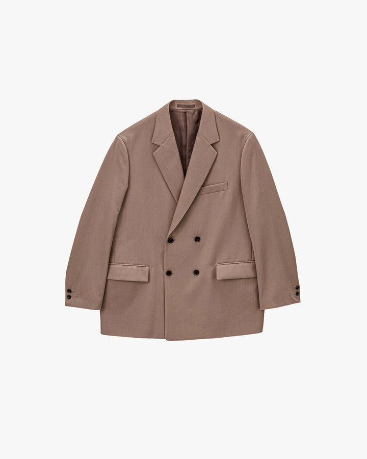 Resin Wool Gabardine Oversized Double Jacket