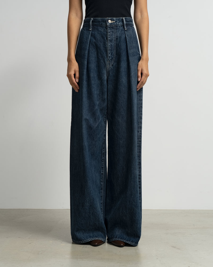 Selvage Denim Two Tuck Wide Pants -DARK FADE- – Graphpaper
