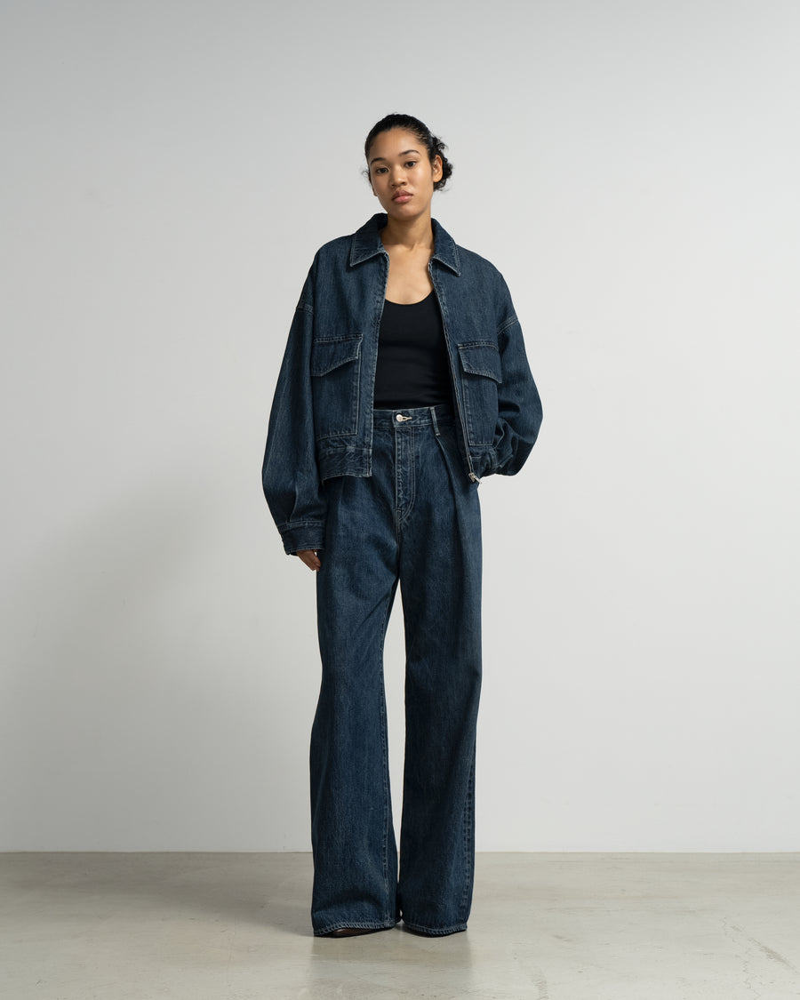 Selvage Denim Two Tuck Wide Pants -DARK FADE- – Graphpaper