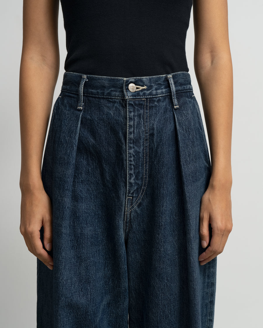 Selvage Denim Two Tuck Wide Pants -DARK FADE- – Graphpaper
