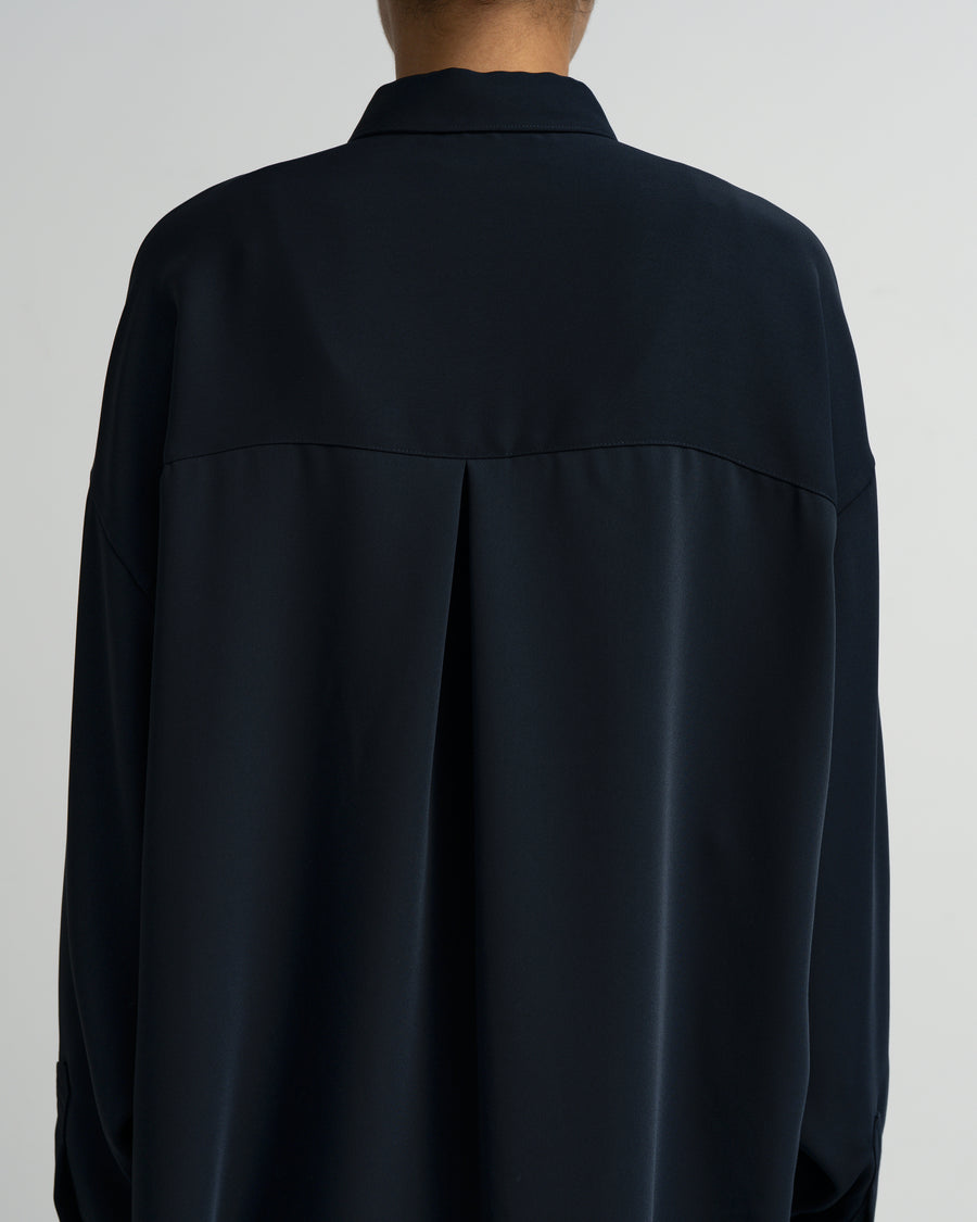 ღページ Satin Oversized Regular Collar Shirt – Graphpaper