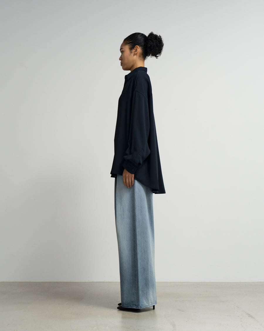 トップス Graphpaper Oversized RegularCollarShirt Satin Oversized Regular Collar Shirt – Graphpaper