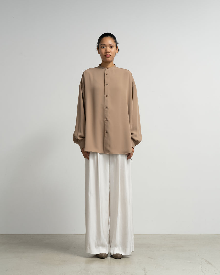 Graphpaper Oversized シャツ Satin Oversized Band Collar Shirt – Graphpaper