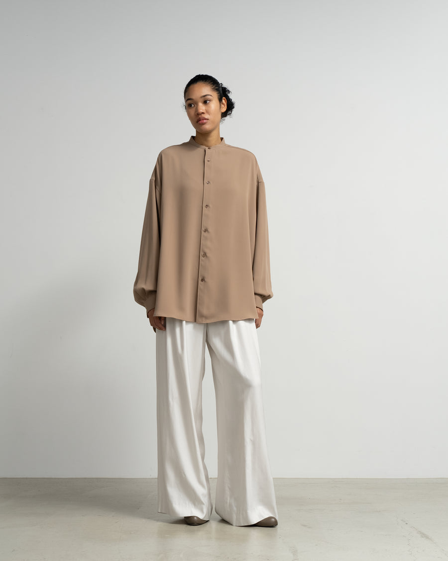 Satin Oversized Band Collar Shirt – Graphpaper