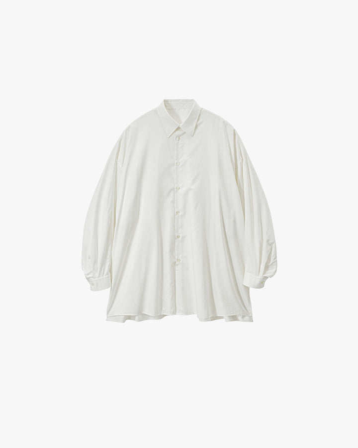 Silicon Poplin Deep Slit Regular Collar Shirt