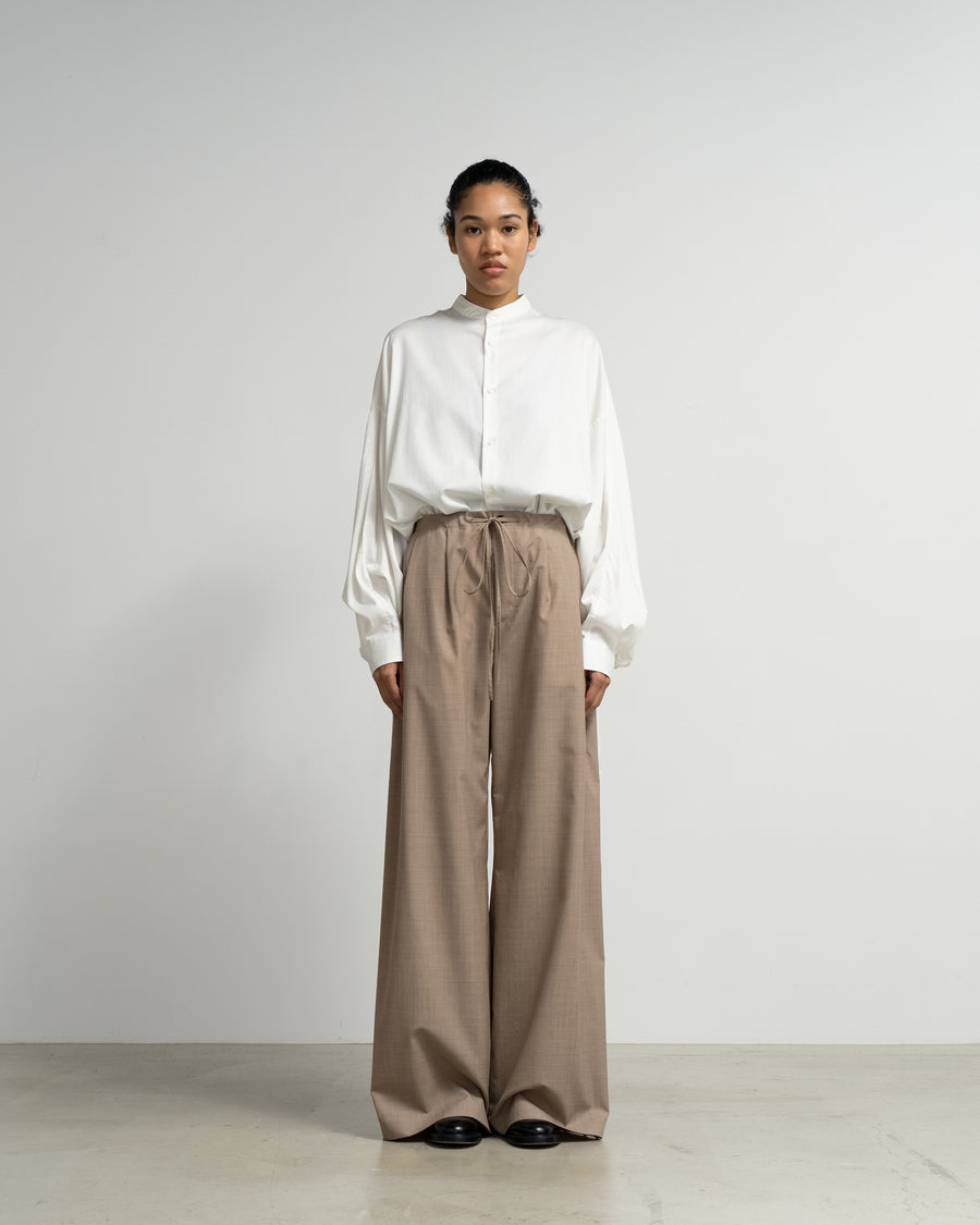 Silicon Poplin Deep Slit Band Collar Shirt – Graphpaper