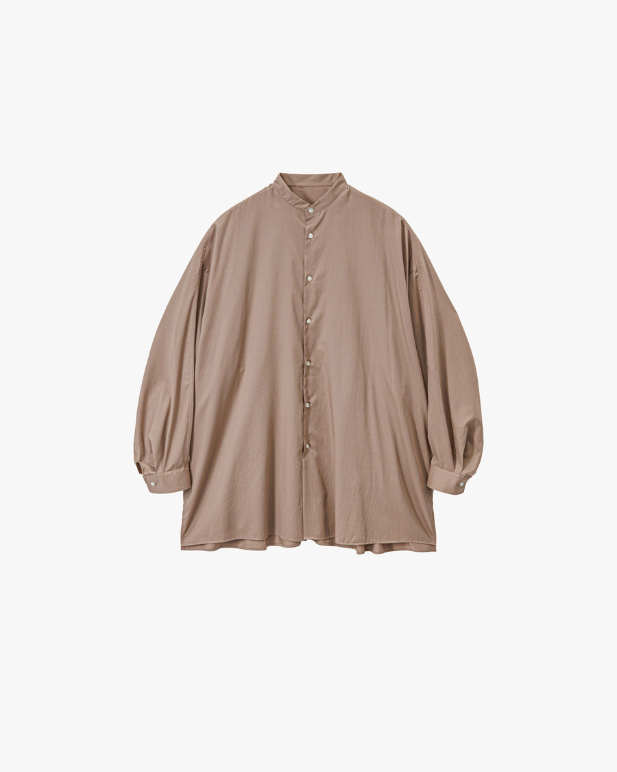 Silicon Poplin Deep Slit Band Collar Shirt – Graphpaper