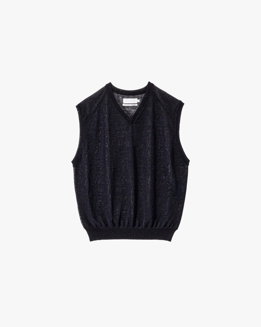 Coiled Wool Nylon V Neck Knit Vest – Graphpaper