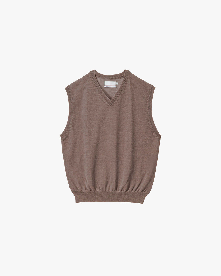 Coiled Wool Nylon V Neck Knit Vest – Graphpaper