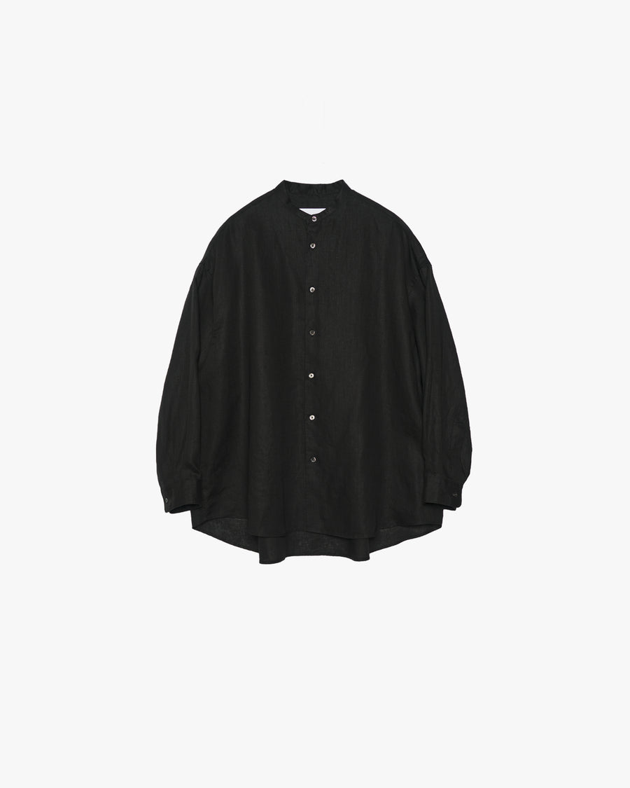Linen L/S Oversized Band Collar Shirt – Graphpaper