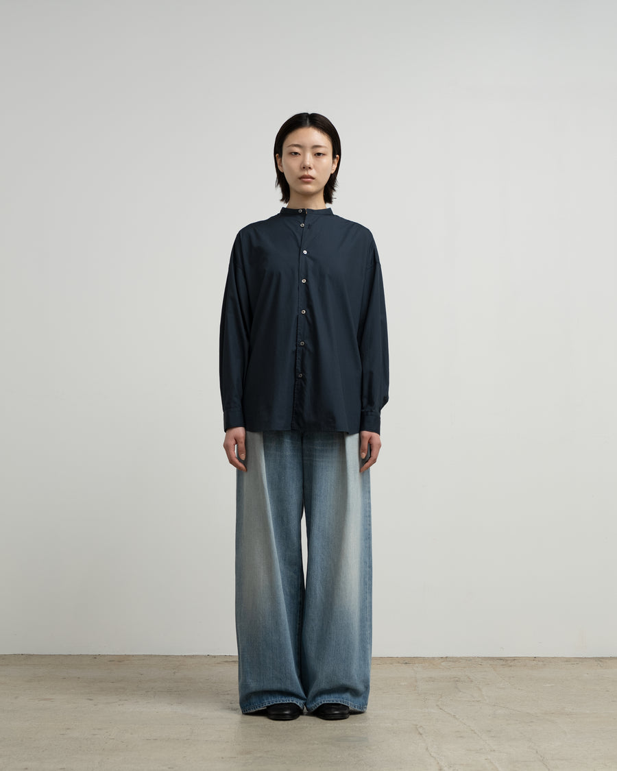 Broad L/S Oversized Band Collar Shirt – Graphpaper