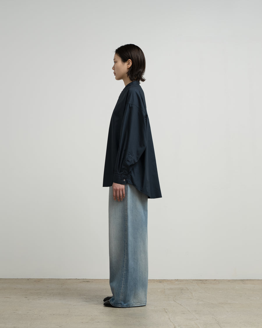 Broad L/S Oversized Band Collar Shirt – Graphpaper
