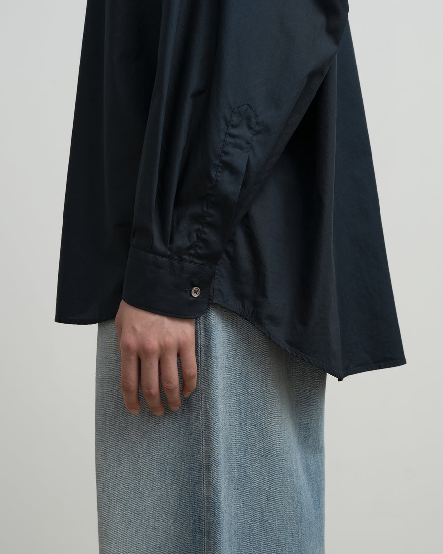 Broad L/S Oversized Band Collar Shirt – Graphpaper