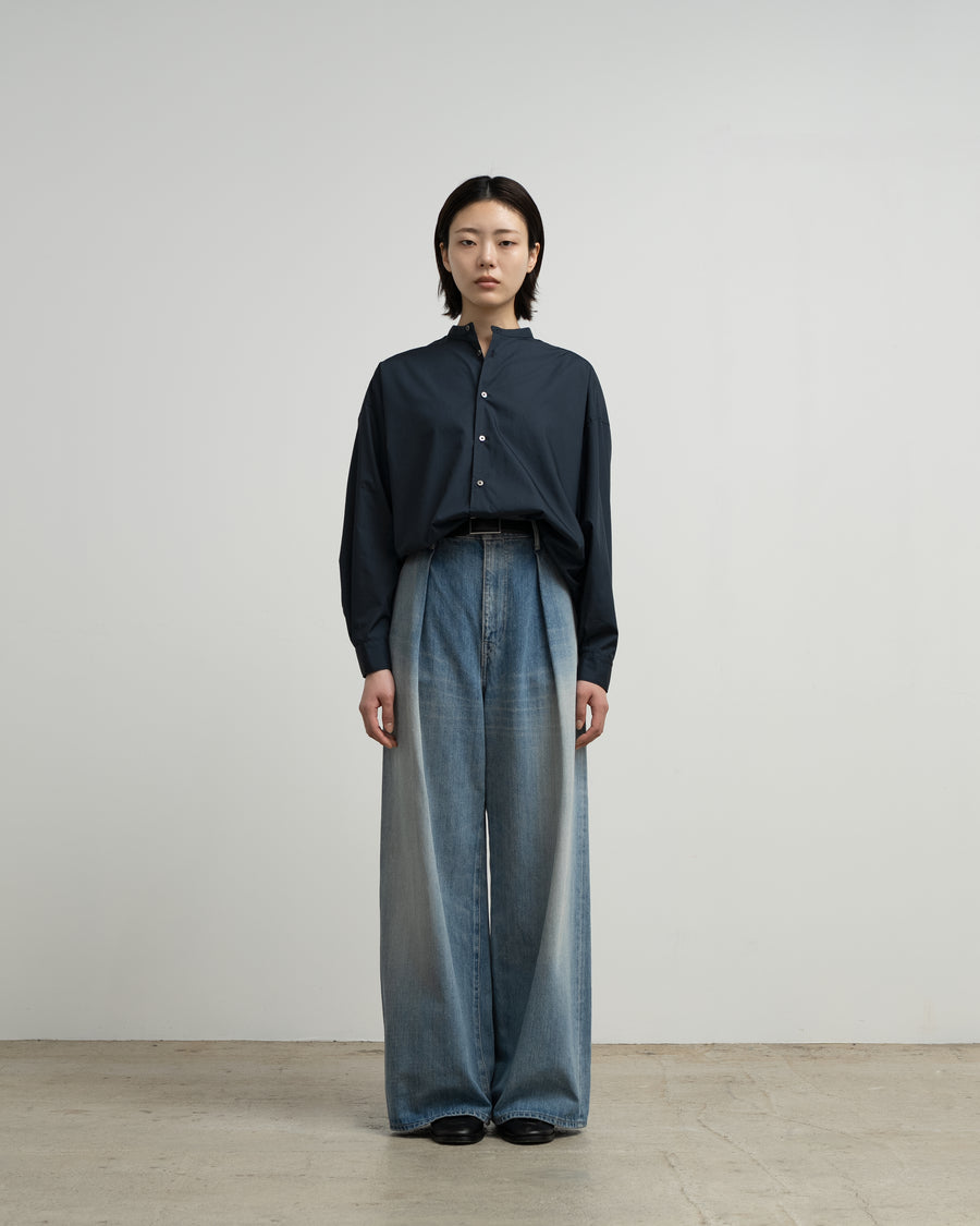 Broad L/S Oversized Band Collar Shirt – Graphpaper