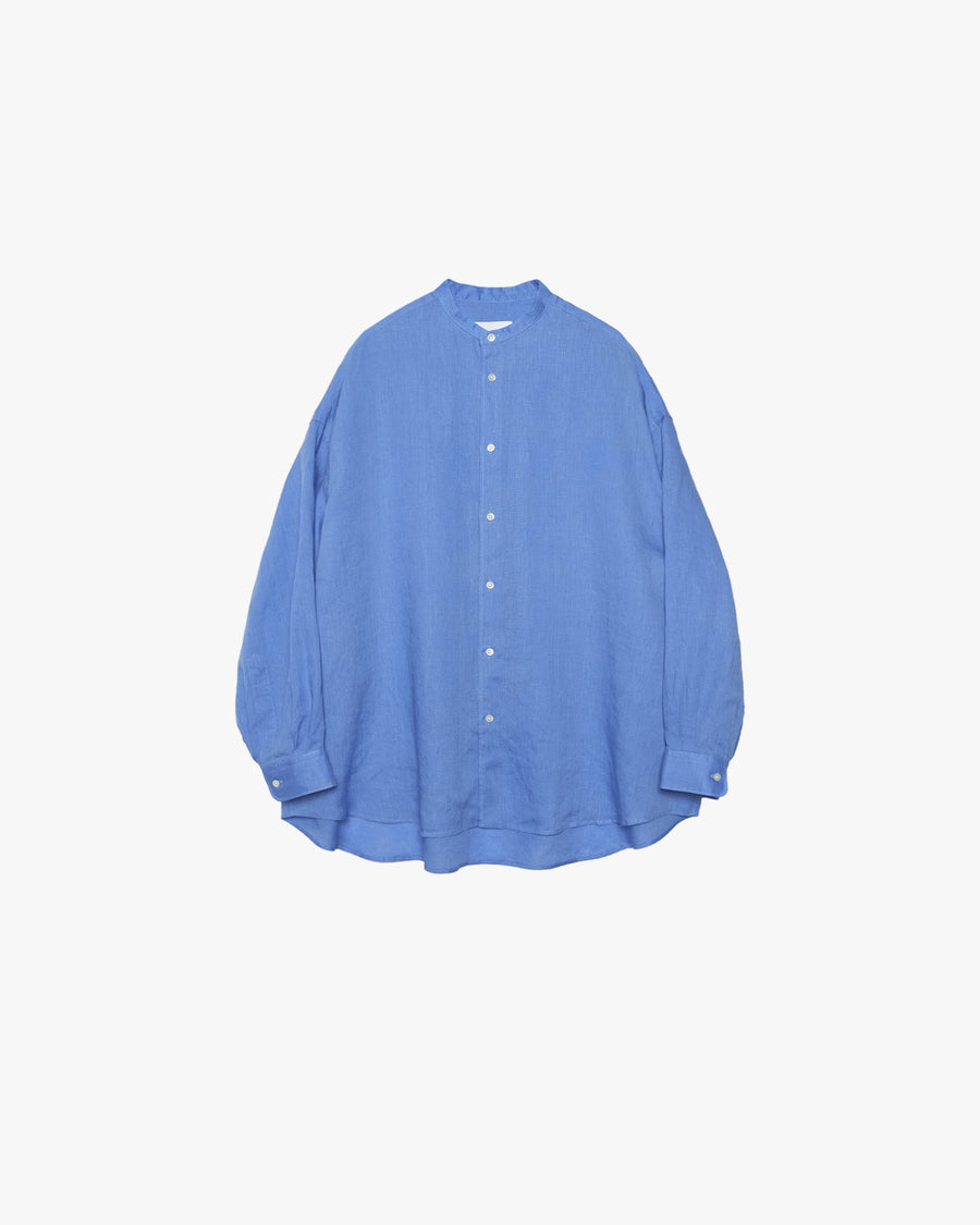 Linen L/S Oversized Band Collar Shirt – Graphpaper
