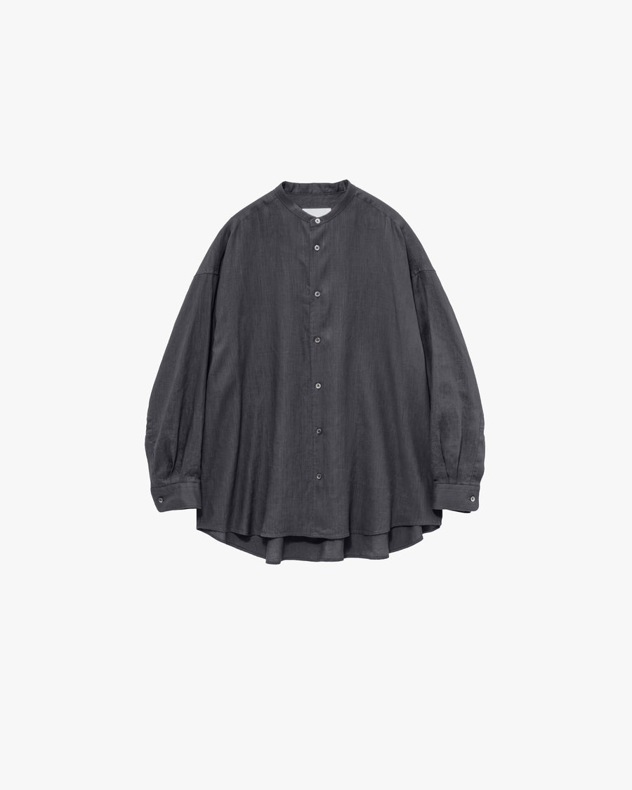 Linen L/S Oversized Band Collar Shirt – Graphpaper
