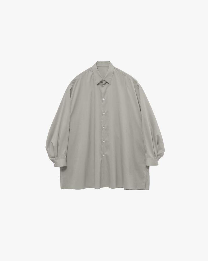 Silicon Poplin Deep Slit Regular Collar Shirt