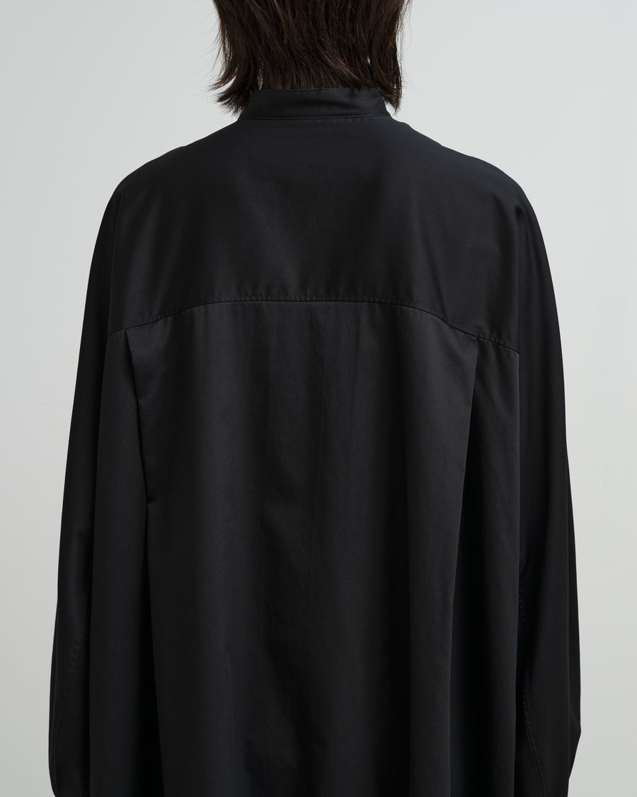 Silicon Poplin Deep Slit Band Collar Shirt – Graphpaper