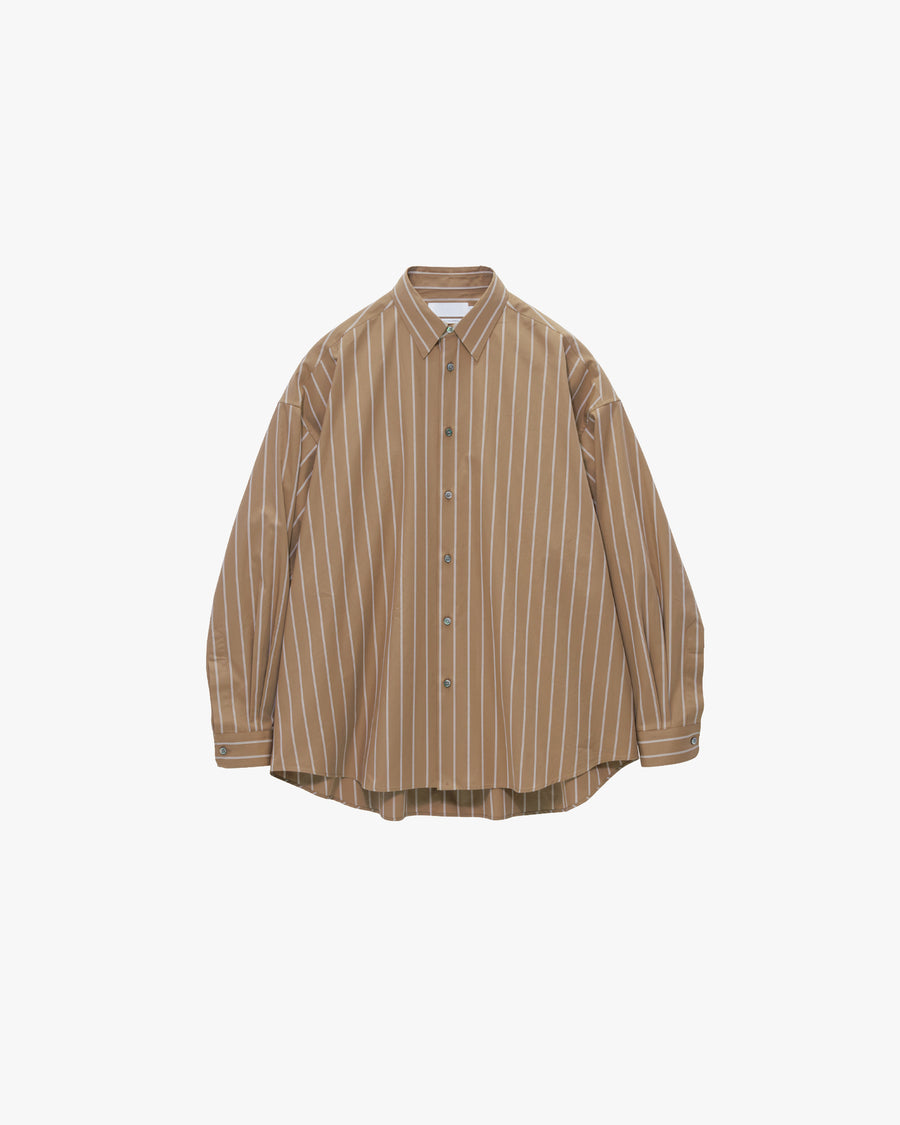 SIDOGRAS Brown Stripe Oversized Regular Collar Shirt – Graphpaper