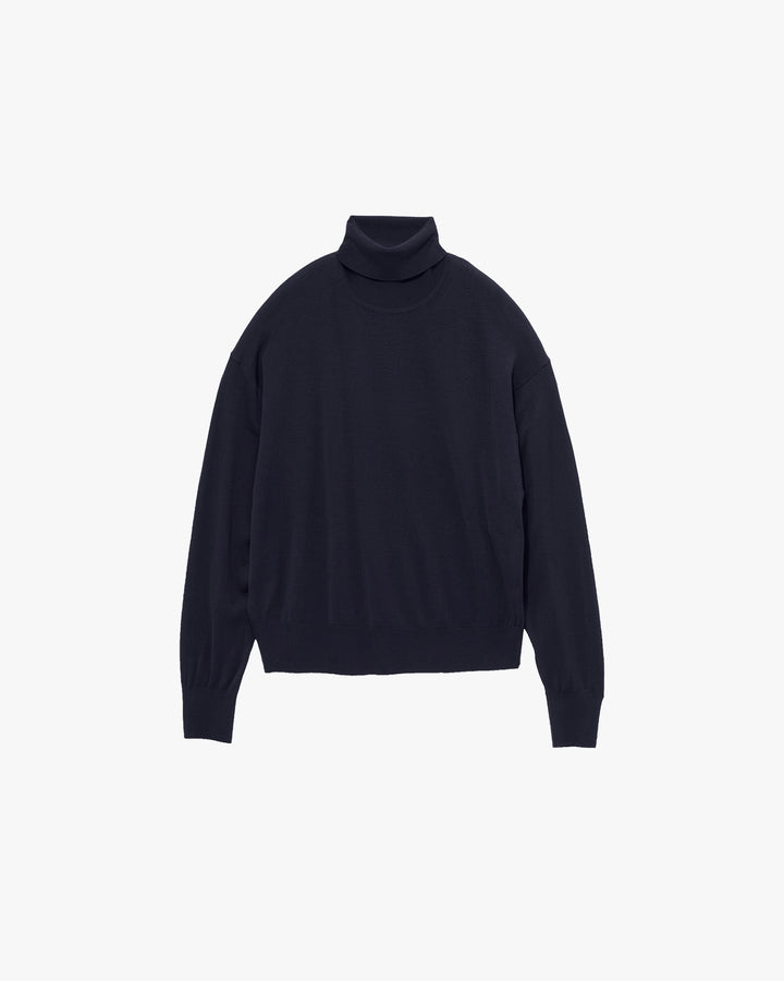 High Gauge Short Turtle Neck Knit
