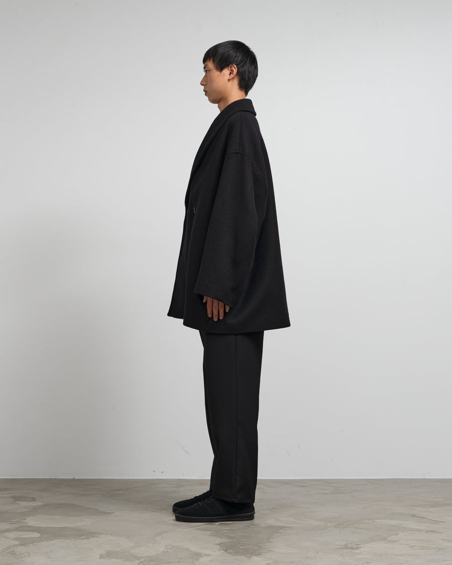 Light Melton Shawl Collar Coat