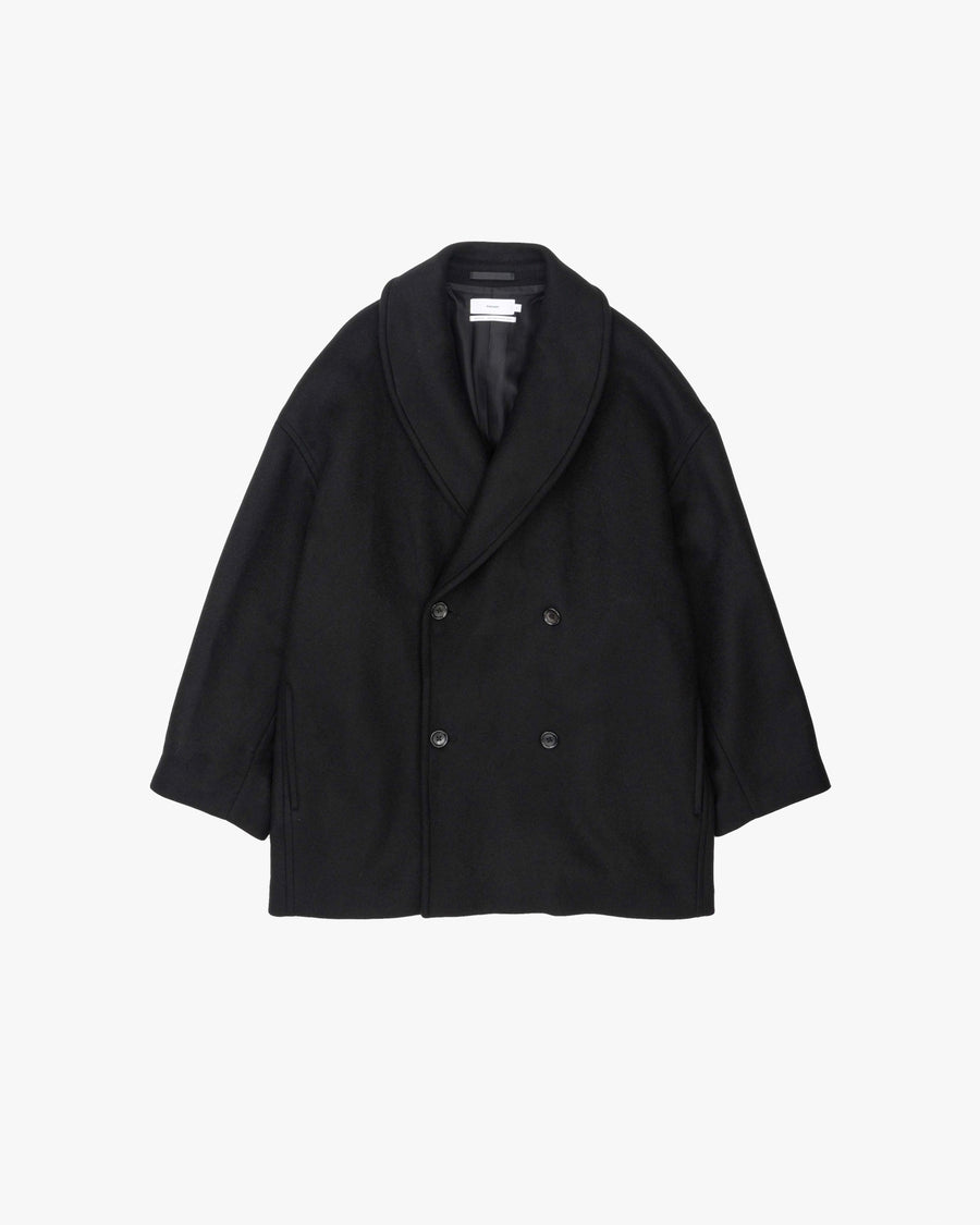 Light Melton Shawl Collar Coat