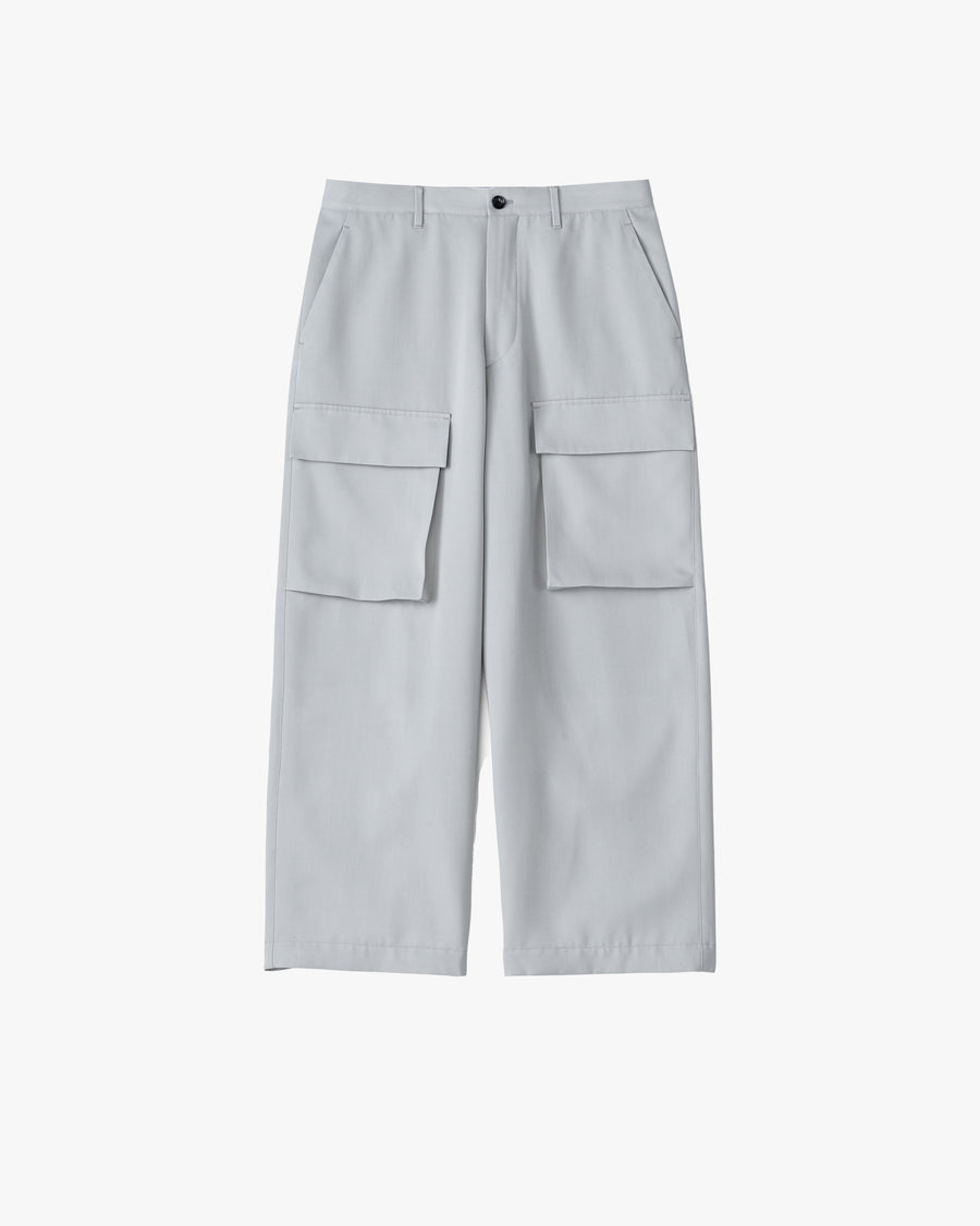 Light Doeskin Wide Cargo Trousers