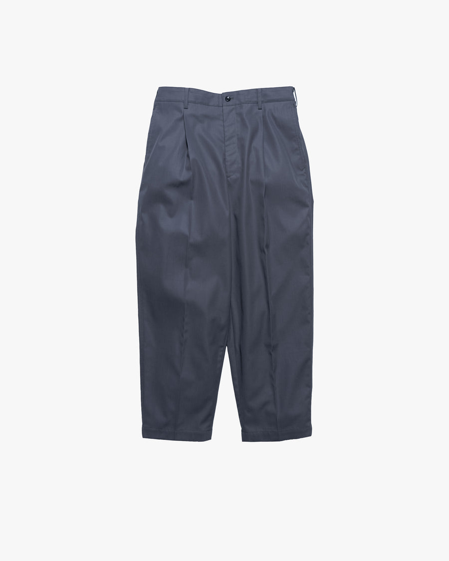 Wooly Cotton Twill Wide Tapered Slacks