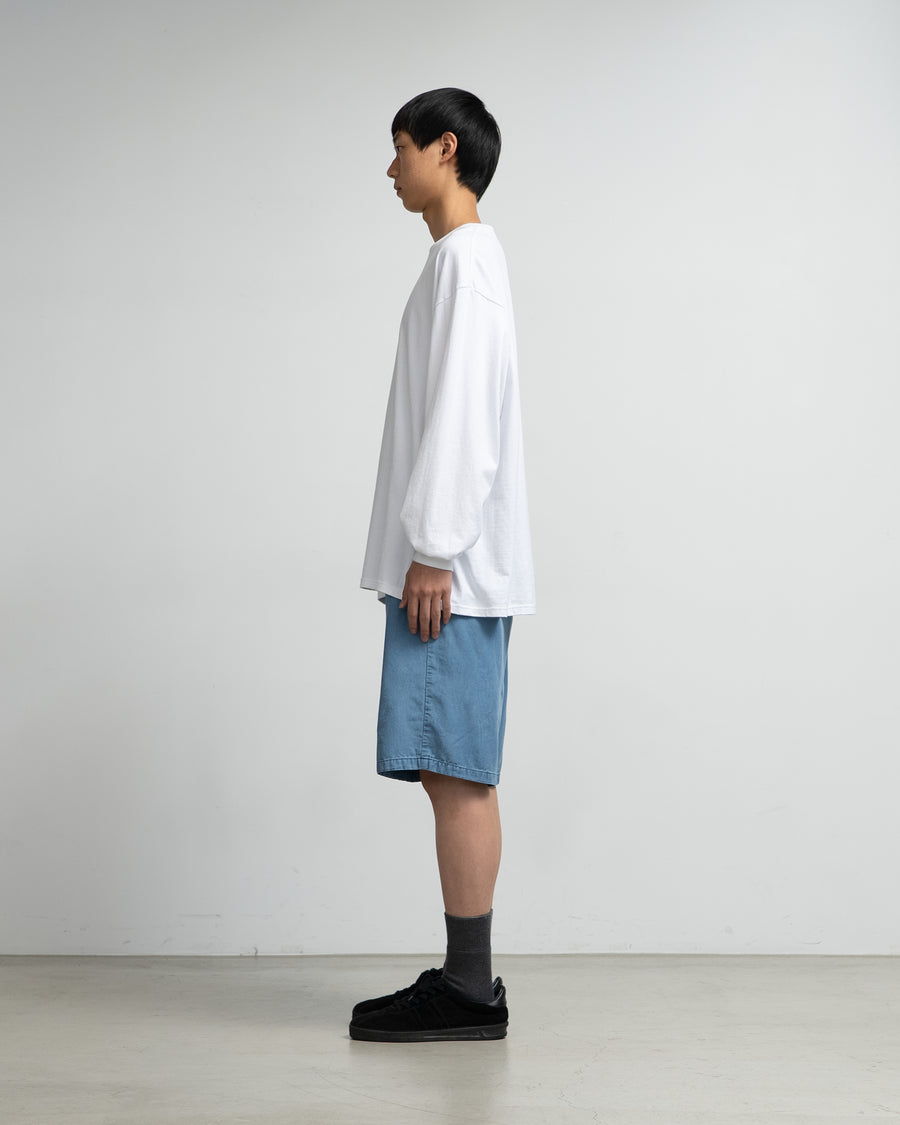 SIDOGRAS Indigo Poplin Track Shorts