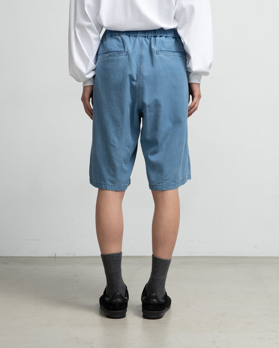 SIDOGRAS Indigo Poplin Track Shorts