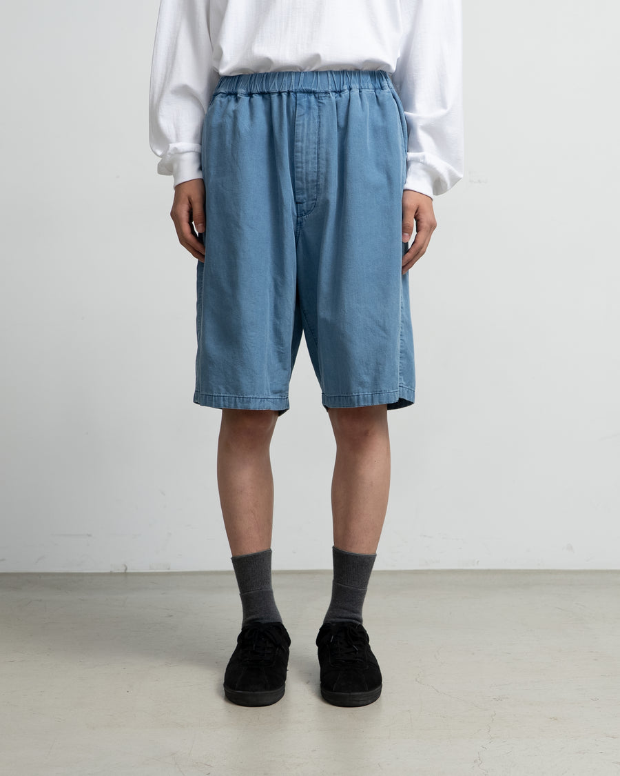 SIDOGRAS Indigo Poplin Track Shorts