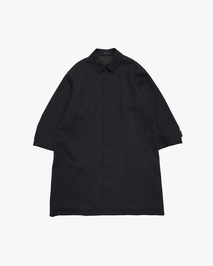 Scale Off Wool Balmacaan Coat