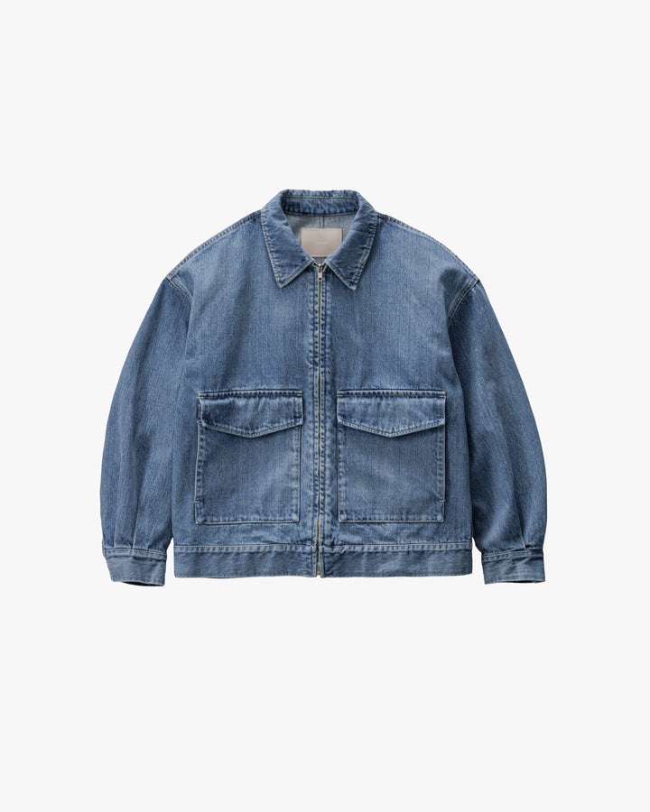 Selvage Denim Zip Jacket -LIGHT FADE-