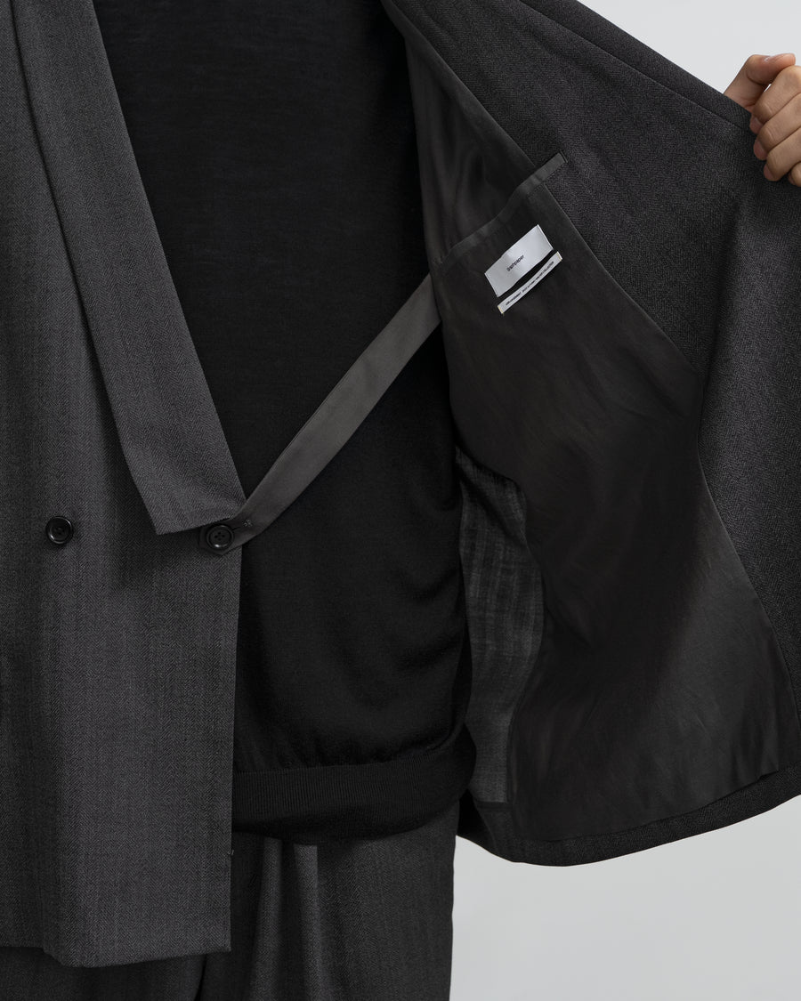 Melange Herringbone Stripe Samue Jacket