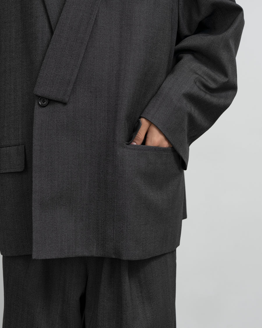 Melange Herringbone Stripe Samue Jacket